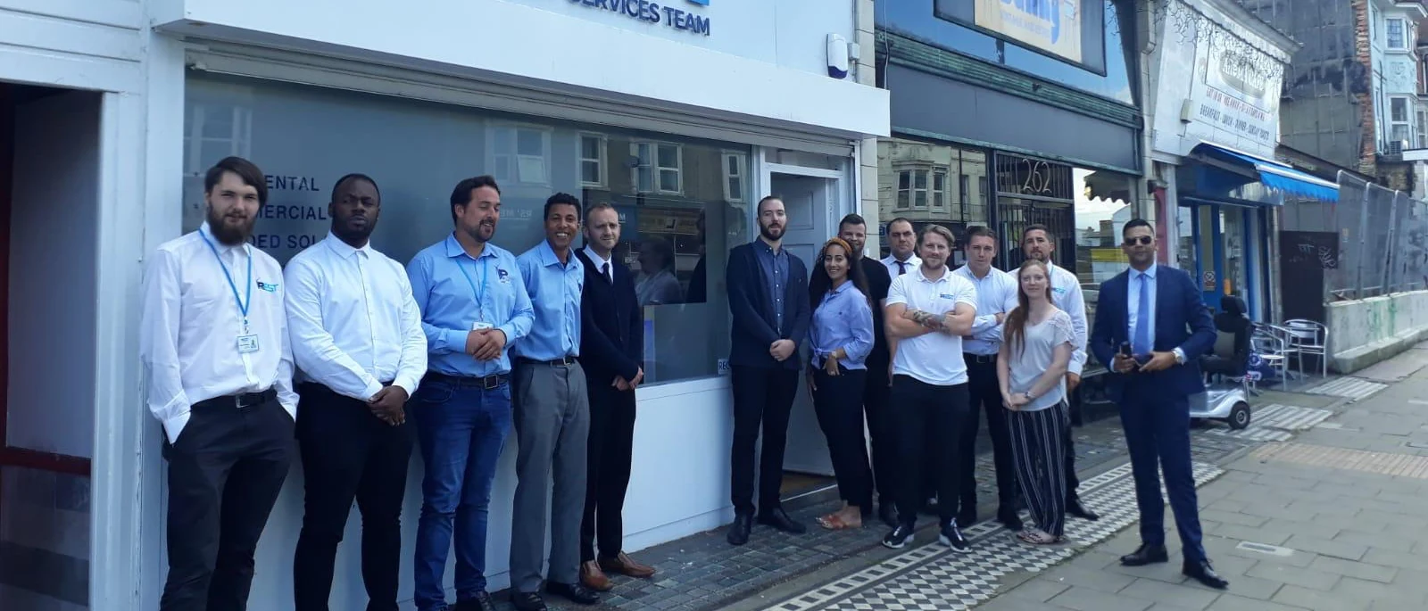 The REST UK team outside their shopfront