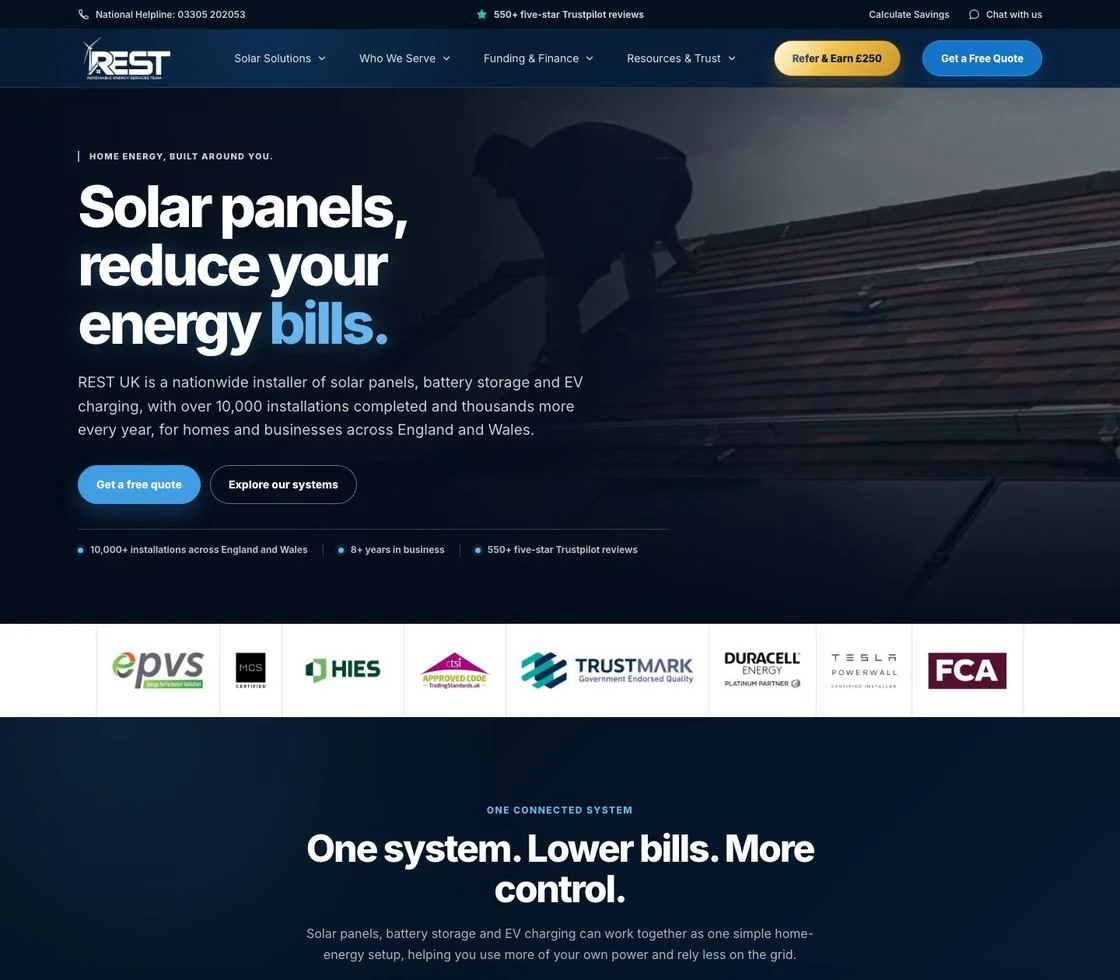 The rest-uk.com homepage