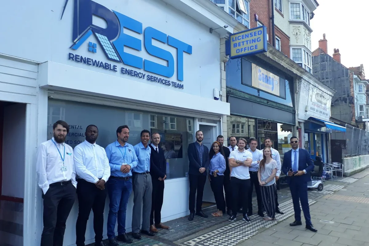 The REST UK team outside their shop